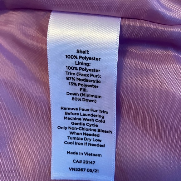 Talbots Genuine Down Puffer Vest with Detachable Faux Fur Collar Size Medium - Picture 8 of 9